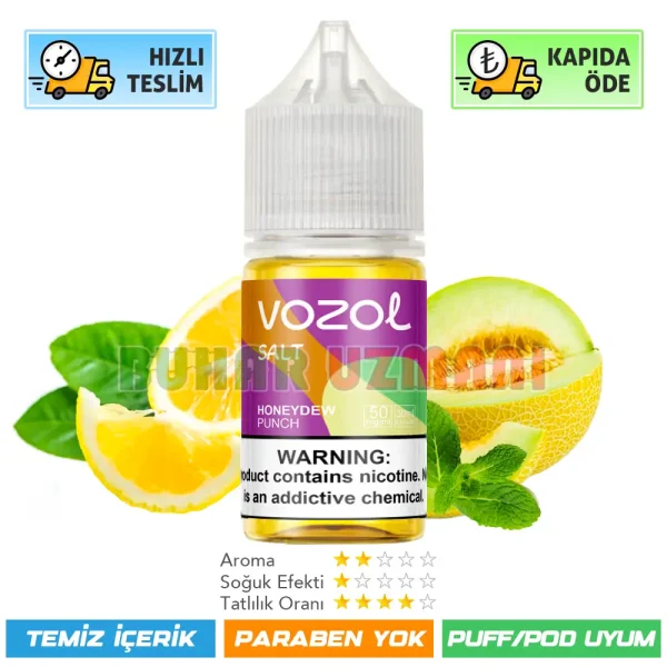 Vozol Honeydew Punch Salt Likit 30ml