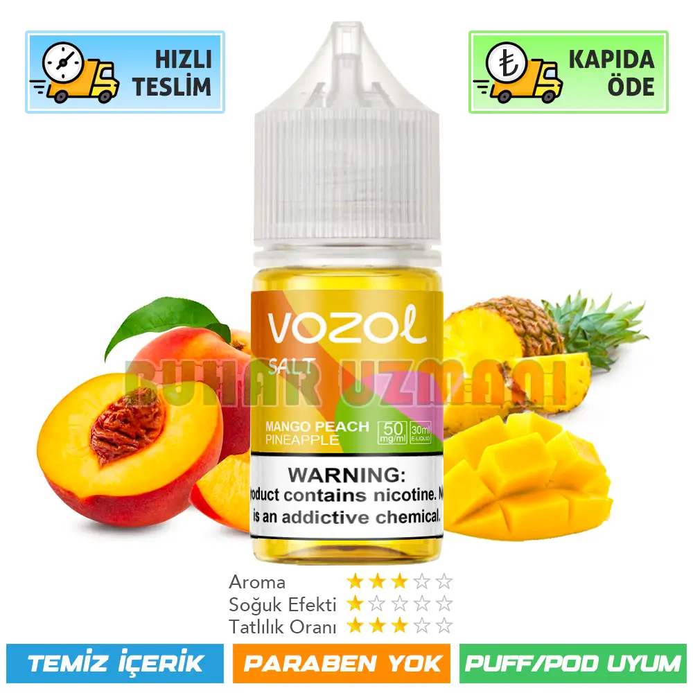 Vozol Mango Peach Pineapple Salt Likit 30ml