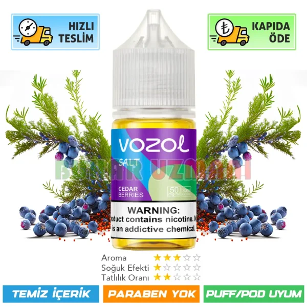 Vozol Cedar Berries Salt Likit 30ml