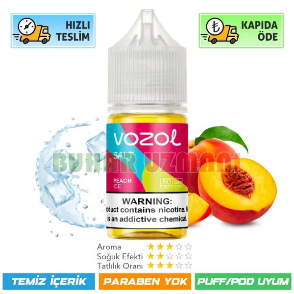 Vozol Peach ice Salt Likit 30ml